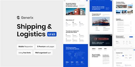 Shipping and Logistics Company Profile Website Design | Figma