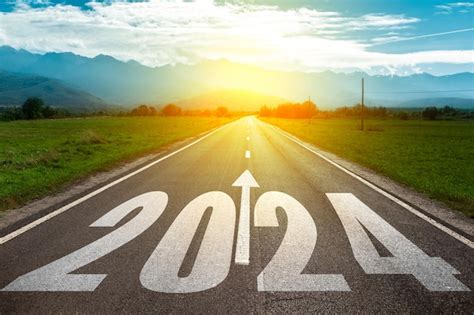 Premium Photo New Year 2024 Concept Text Of 2024 And Arrow Written In