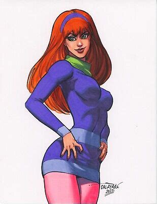 Sexy Daphne Scooby Doo Original Art By Scott Dalrymple Picclick Uk