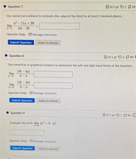 Solved Use Numerical Evidence To Estimate The Value Of The Chegg