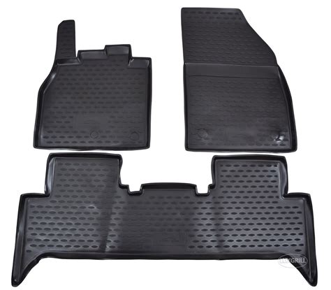 3D Tapis de sol caoutchouc à bords hauts pour RENAULT SCENIC mk3 2010