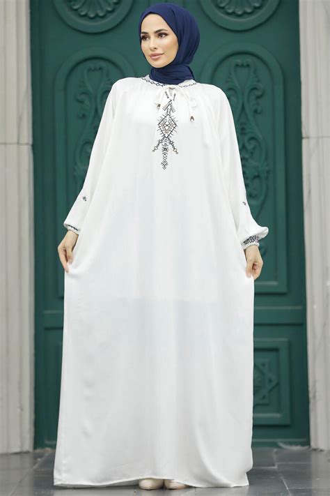 Neva Style Ecru Modest Dress 90021E Tesetturisland