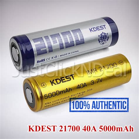 Jual Baterai 21700 KDEST 40A 5000mAh Authentic Shopee Indonesia