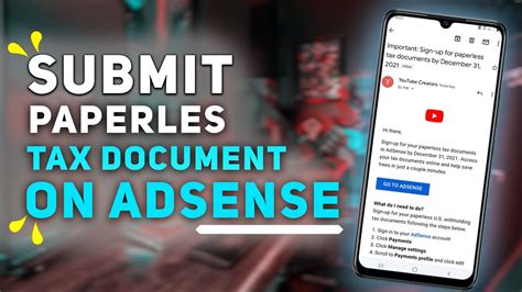 How To Sign Up Paperless Tax Documents On Google Adsense Submit