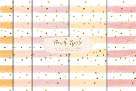 Watercolor Brush Strokes Paper Peach Nude Digital Paper By Sunflower Day Love TheHungryJPEG
