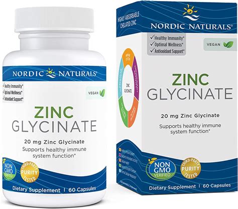 Blanca Suplemento De Glicinato De Zinc Nordic Naturals Altamente