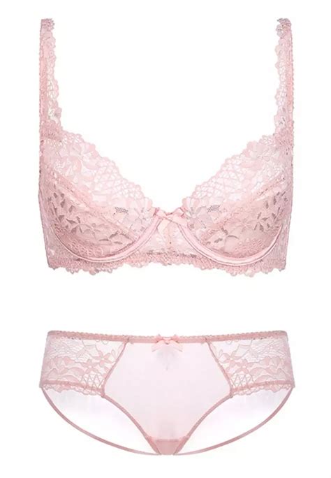 Jual Dear Eve Lingerie Belle Pink Lace Underwire Bra Original 2024