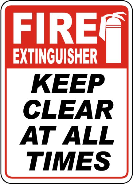 Fire Extinguisher Keep Clear Sign Get 10 Off Now