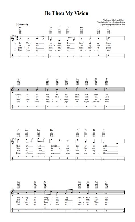 Be Thou My Vision Guitar Chords