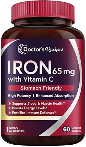 Slow Fe Iron Supplement Tablets For Iron Deficiency Slow Release High Potency 30