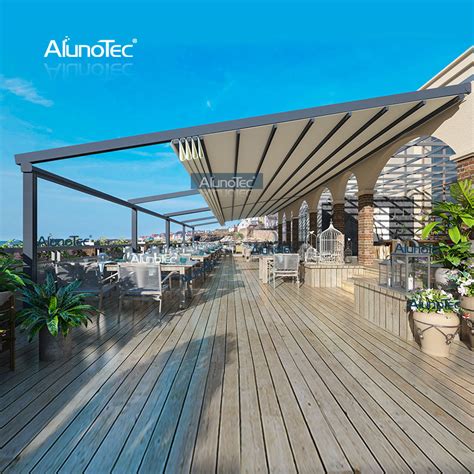 Alunotec Ajustable Techo Escamoteable Pergola Toldo Cenador Retracable