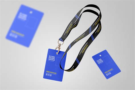 Free Lanyard Id Card Mockup Psd Set Good Mockups Off