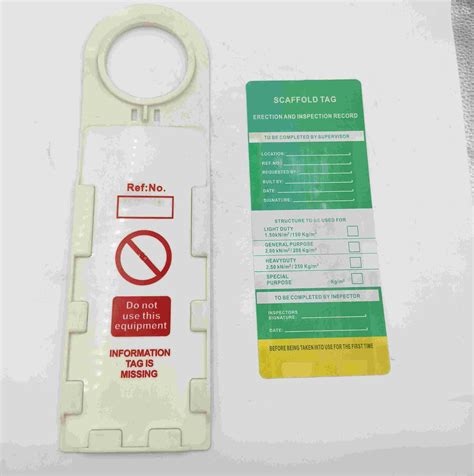 Scaffolding Tags Inspection Record Lockout Tag China Scaffold Tag And