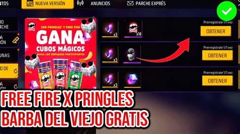 Nuevo Evento Barba Del Viejo Gratis Free Fire X Pringles Codigos Barba