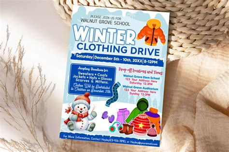 Winter Clothing Drive Customizable School Holiday Event Fundraiser