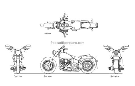 Harley Davidson Free Cad Drawings