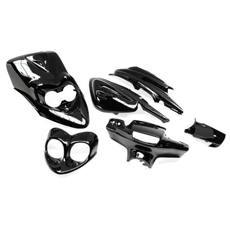 Kit 6 Pieces Carenage Scoot Adaptable Noir Brillant Mbk Yamaha