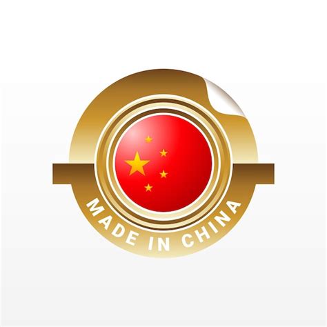 Premium Vector Made In China Label Luxury Design