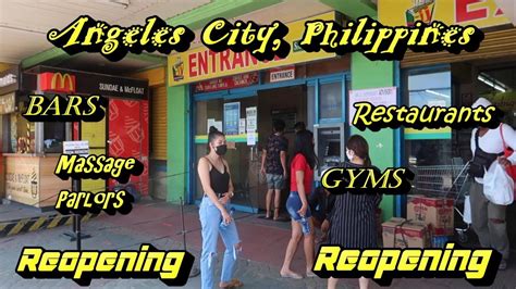 Bars Massage Parlors Gyms And Restaurants Are Reopening Angeles City Philippines Youtube