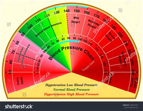 Blood Pressure Chart Stock Vector Royalty Free 1366857557 Shutterstock