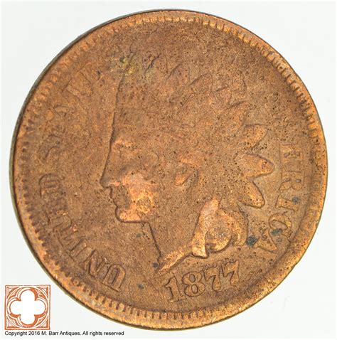 1877 Indian Head Cent Property Room