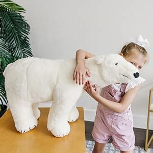 Amazon Melissa Doug Giant Polar Bear Lifelike Plush Toy 3