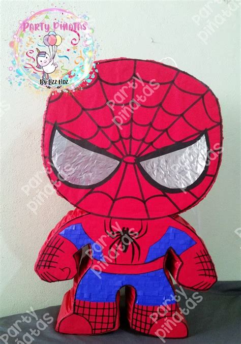 Piñata spiderman Piñatas de spiderman Piñatas faciles Como hacer