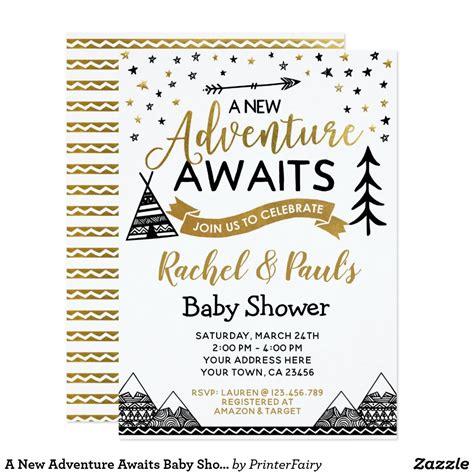 √ Adventure Themed Baby Shower Invitations