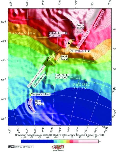 Geoid Model Visualization Based On The Egm New Zealand Region