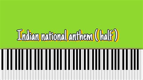 National Anthem Of India 🇮🇳 Half Youtube