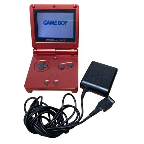 Gameboy Advance Sp Ags Nintendo Flame Red Tested Working With