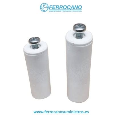 Tope Persiana Micel Tornillo Met Lico Pl Stico Blanco Mm Uds