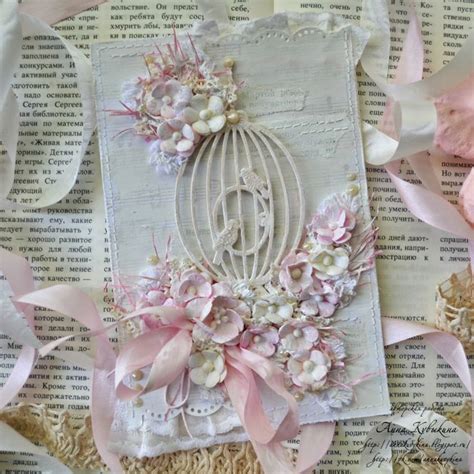 Ванильные мечты Задание открытка месяца ИЮНЬ Shabby Chic Cards