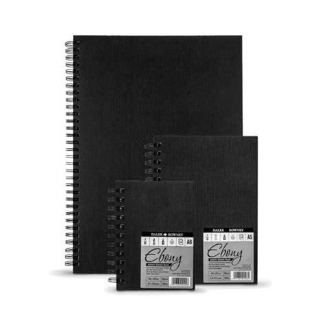 Daler Rowney Ebony Hard Back Spiral Sketchbook In Artist Quality