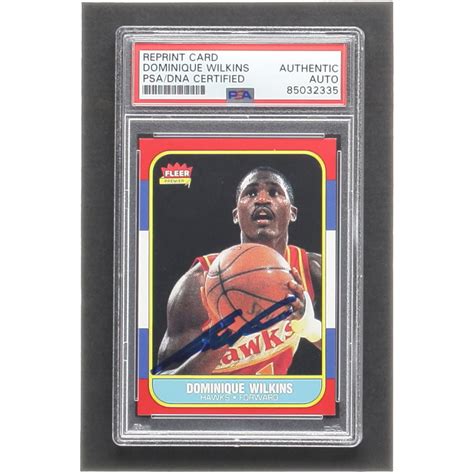 Dominique Wilkins Signed Trading Card Psa Pristine Auction