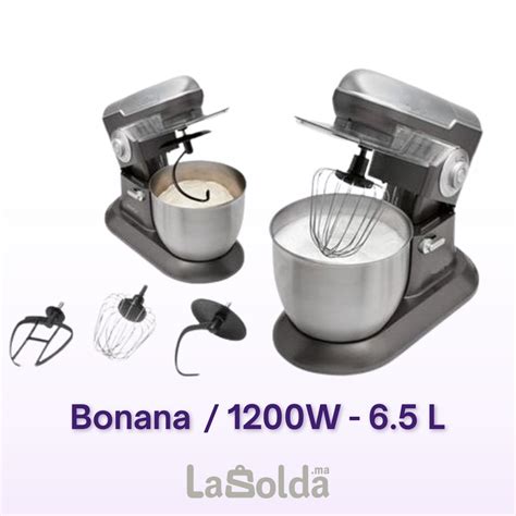 Robot Pétrin BONANA 6.5 L 1200W | Pâtisserie & Pain au Maroc