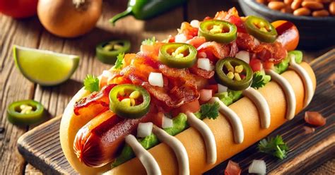 Sonoran Hot Dogs Bacon Wrapped Hot Dogs With Mexican Style Toppings