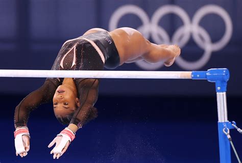 Jordan Chiles On Bars At Tokyo 2021 Olympics Podium Training Us Women