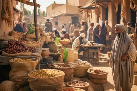 Premium Photo | Ancient Egyptian marketplace in Thebes