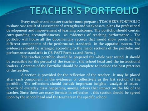 New Teacher Portfolio Examples