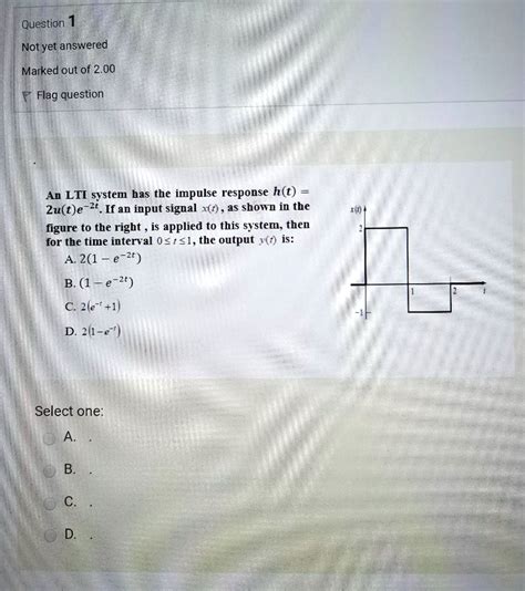 Solved An Lti System Has The Impulse Response H T Zu T E T If An