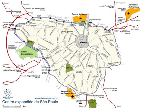 São Paulo airports map - Ontheworldmap.com