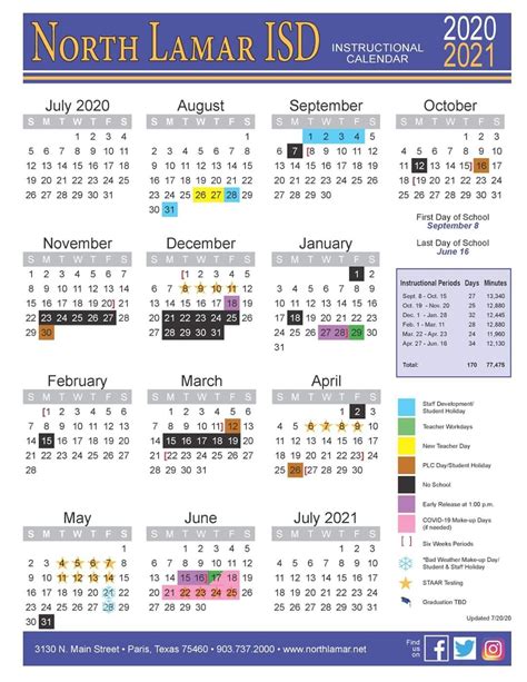 Lamar High School Calendar 2023 - Schoolcalendars.net