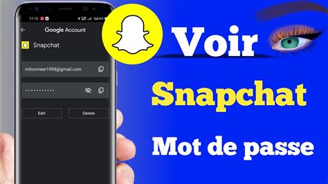 Comment Voir Le Mot De Passe Snapchat Comment Retrouver Son Mot De