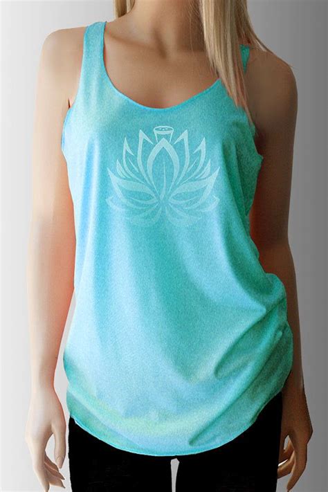 Blue Lotus Yoga Tank Yoga Shirt Yoga Top By Vitasanaboutique Yoga