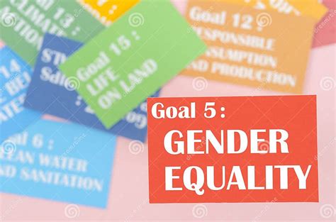 The Goal 5 Gender Equality The Sdgs 17 Development Goals Environment