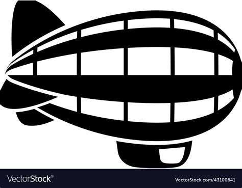 Airship Dirigible Blimp Transport Detailed Vector Image