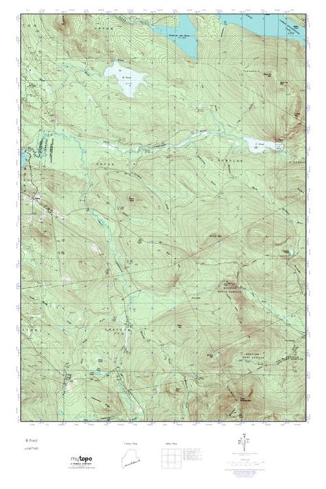 MyTopo B Pond Maine USGS Quad Topo Map