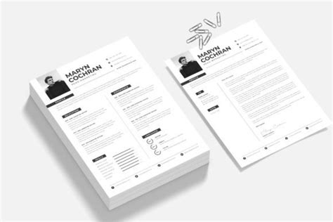 Resume Word Template Graphic by NanoAgency · Creative Fabrica