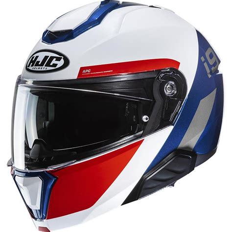 Casque I Bina Mc Hjc Bleu Blanc Rouge Maxxess Fr Casque Modulable